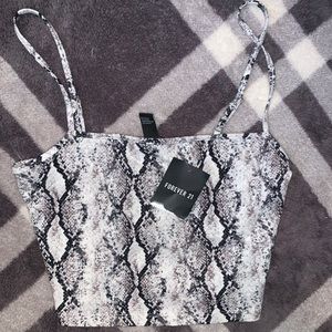NWT Forever 21 Snakeskin Cami